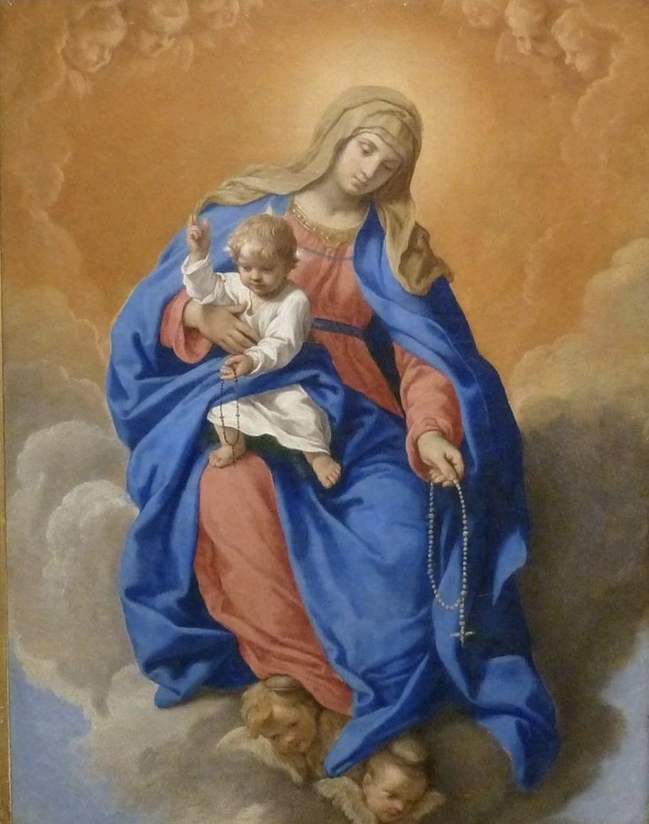 Feast of Our Lady of the Rosary: Hail Mary full of grace, pray for us who have recourse to thee.