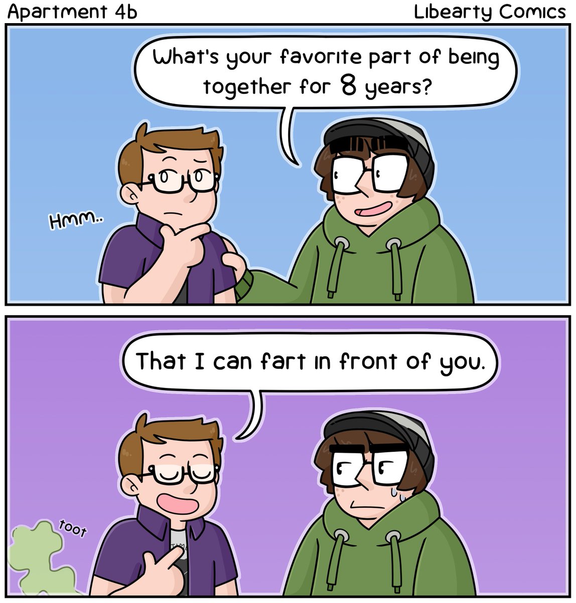 LibeartyComics's tweet photo. Send to someone you can fart in front of <3
#comictober2022 https://t.co/6ftSukh0EK