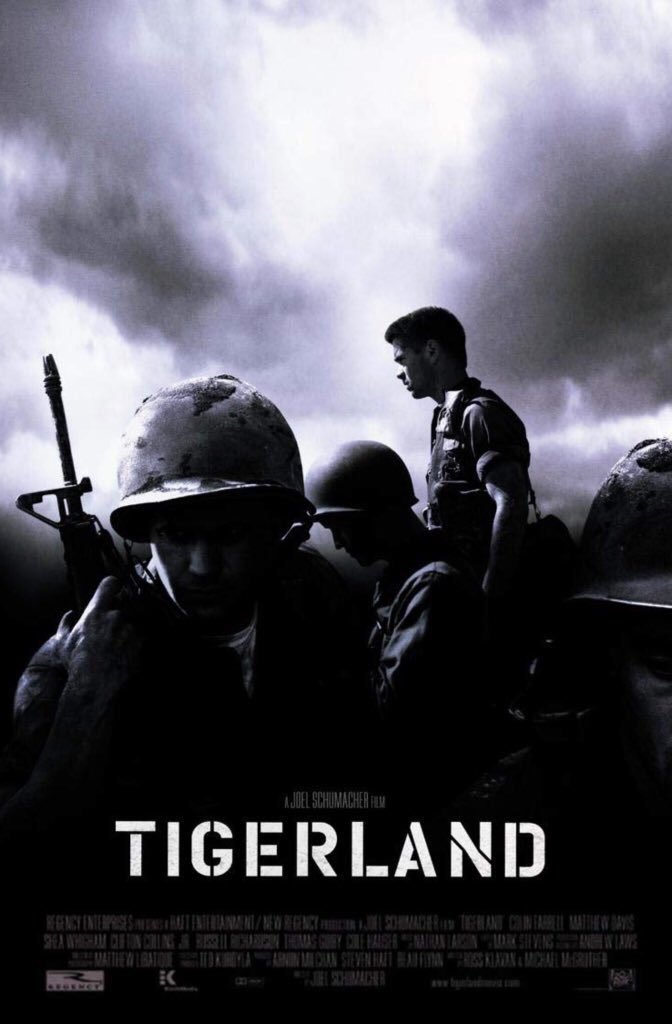 🎬MOVIE HISTORY: 22 years ago today, October 6, 2000, the movie ‘Tigerland’ opened in theaters!

#ColinFarrell #MatthewDavis #CliftonCollinsJr #SheaWhigham #ColeHauser #TomGuiry #NeilBrownJr #ToryKittles #NickSearcy #MattGerald #MichaelShannon #AfemoOmilami #JamesMacdonald