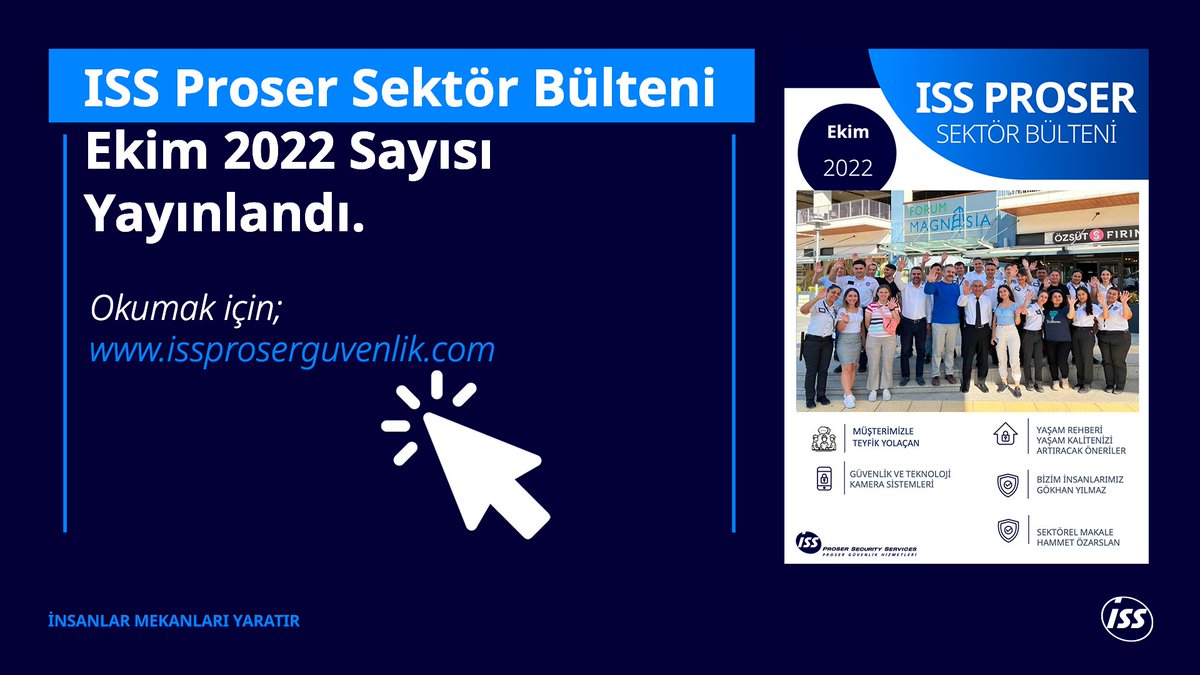 issturkiye's tweet photo. ISS Proser Güvenlik Hizmetleri’nden haberler, sektör gelişmeleri, röportajlar, güvenli yaşam rehberi ve çok daha fazlası, sektör bültenimizin Ekim sayısında. Okumak için linki tıklayın.

https://t.co/PlNaIi0q6H

#issturkey #issworld #issproser #güvenlikhizmetleri #issheryerde https://t.co/tUN8U744Uk
