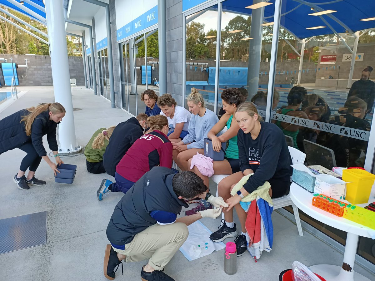That's a wrap for the Swimmer's Metabolome Project <a href="/usceduau/">UniSC: University of the Sunshine Coast</a> hub. Many thanks to the USC Spartans squad and our fantastic student helpers! @LaTrobe_SES <a href="/triathlonlachie/">Lachie Kerin</a> <a href="/QldAcademySport/">Queensland Academy of Sport</a> @katiemcgibbon <a href="/goldsmith_chloe/">Chloe</a> <a href="/LachMitchell/">Lachlan Mitchell</a>