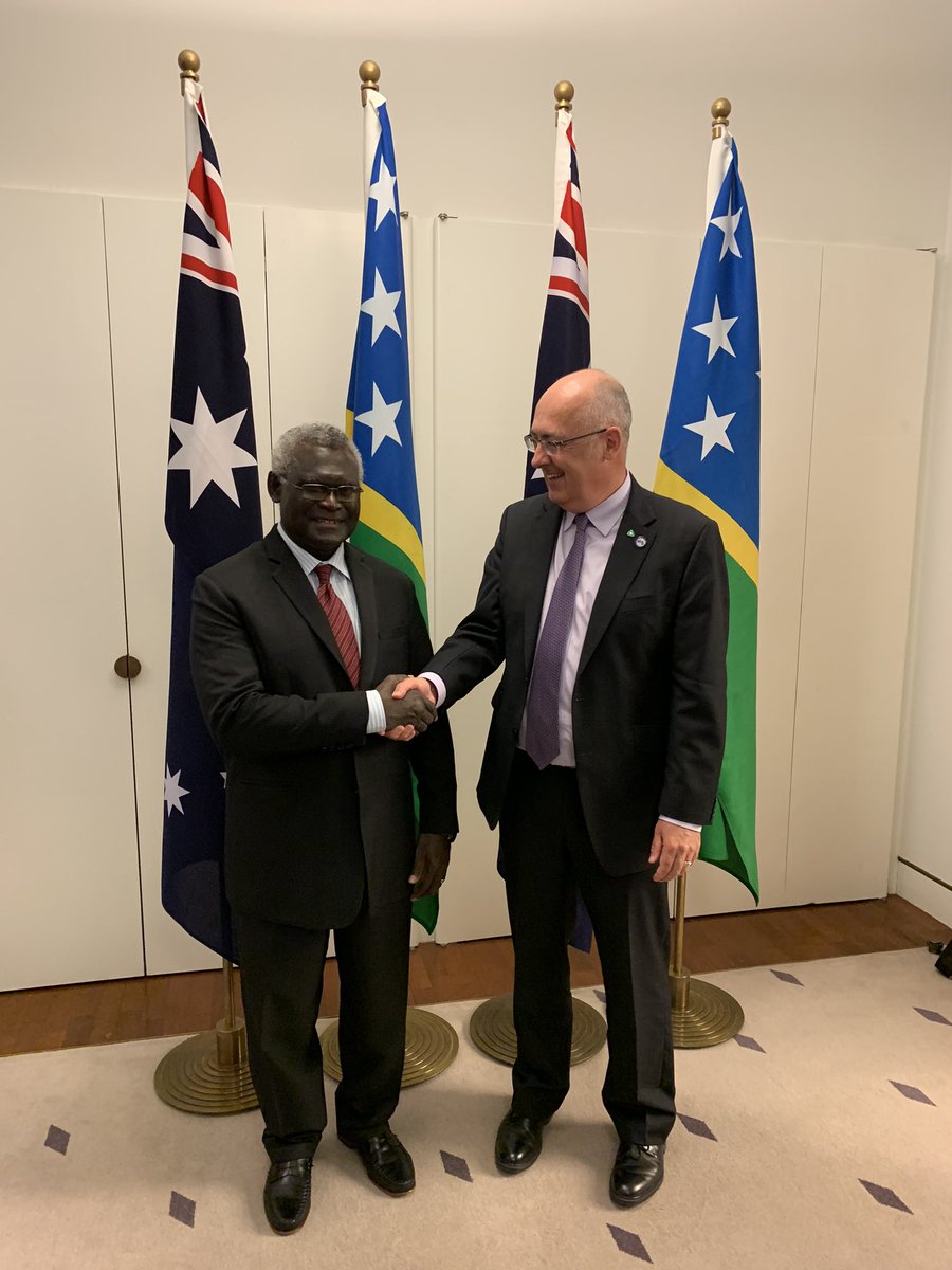 I’ve met Prime Minister Sogavare many times in Honiara and around Guadalcanal. We’ve travelled together to Choiseul and Western Province. We have never met in Canberra … until now. 🇸🇧🤝🇦🇺