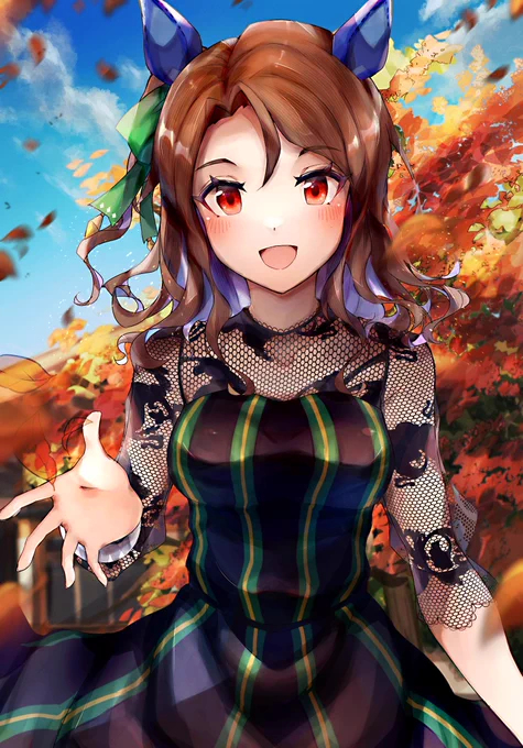 オータムな私服キング#ウマ娘 #キングヘイロー 