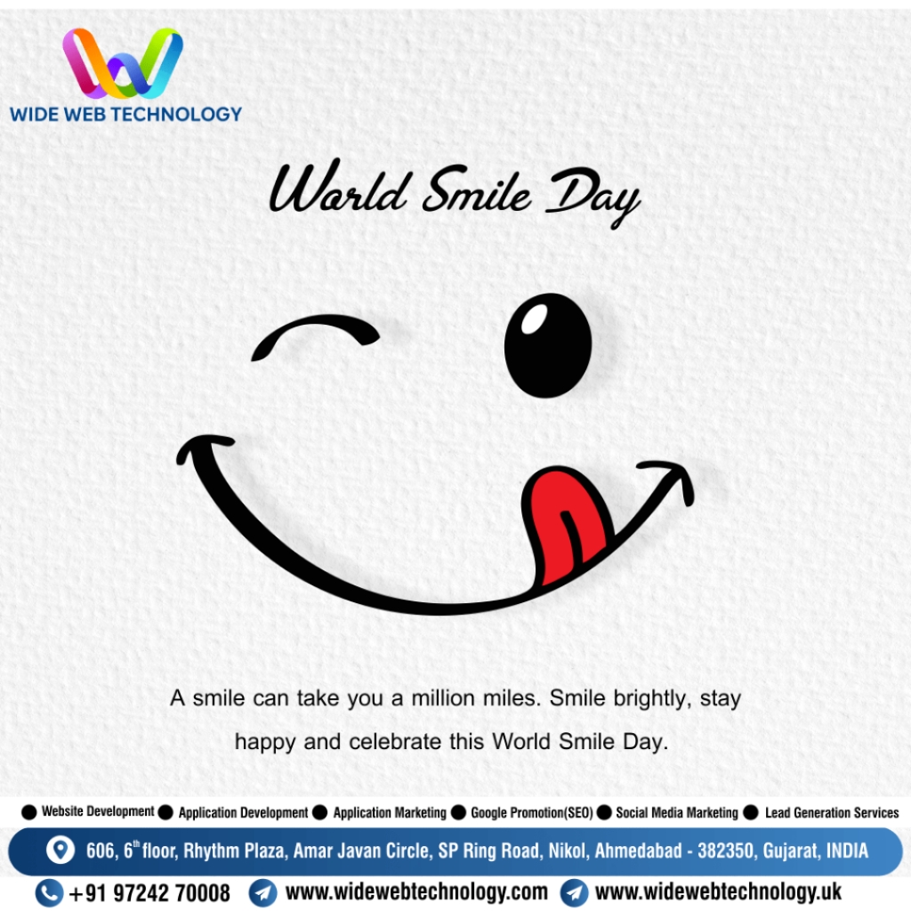 widewebtechno's tweet photo. Just For Today, Smile a Little More. And Enjoy Every moment with a smile…

#smile #smileday #worldsmileday #websitedevelopment #applicationdevelopment #seoservices #leadgenrationservices  #googlepromotionservices  #socialmediamaketing #Wideweb #widewebtechnology #vijaykotadiya https://t.co/Mst5P8Rg4N