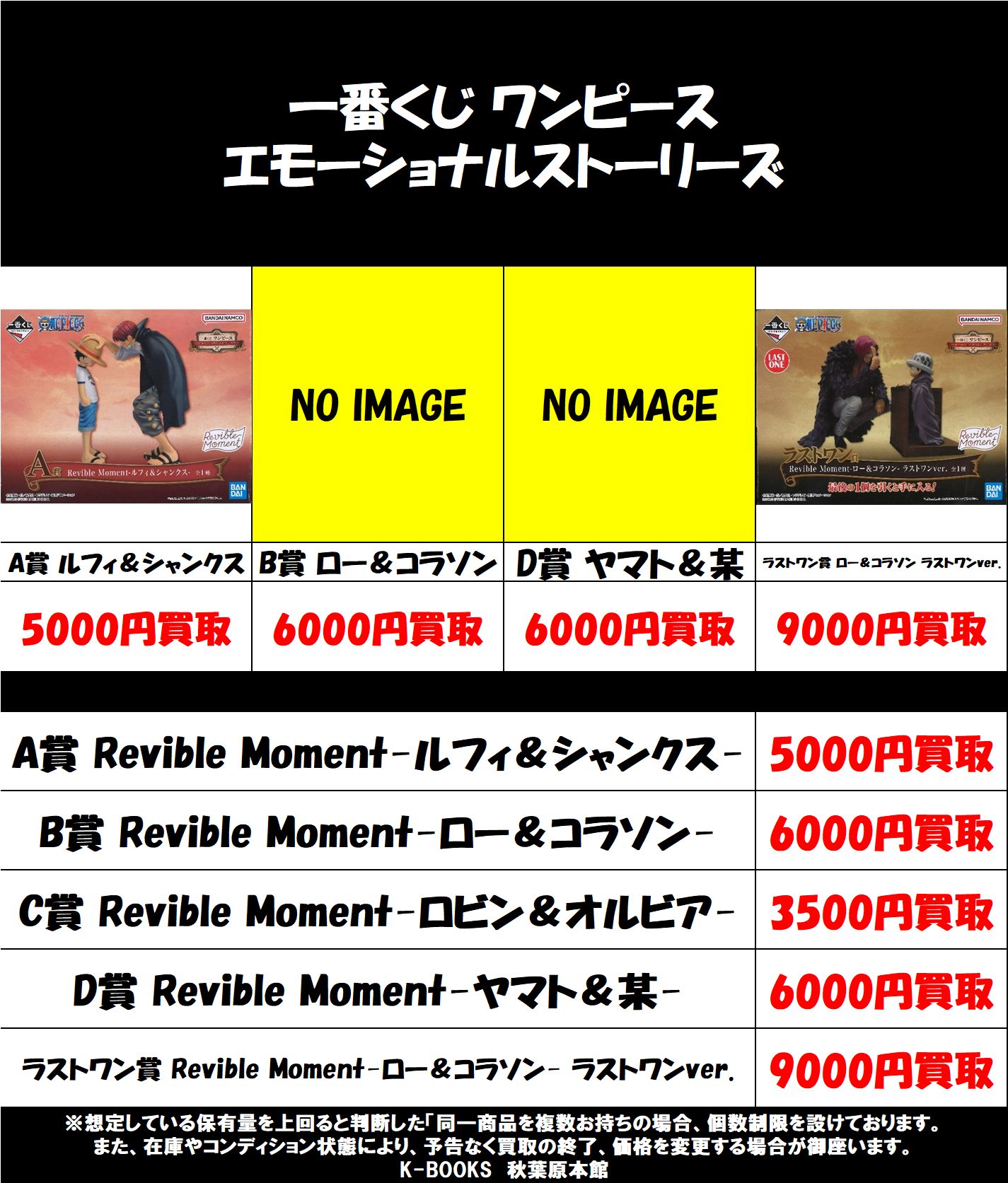オンラインストア特売中 ワンピース 一番くじ B賞ロー コラソン D賞 ヤマト