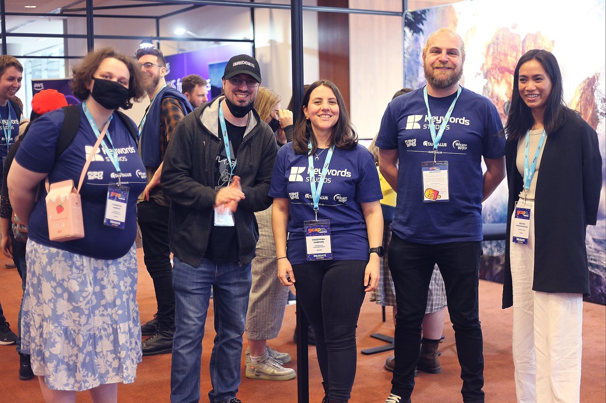 KeywordsStudios's tweet photo. Our team had a blast at #GCAP22 this week. And today they enjoyed their first day at #PAXAUS.
#MIGW22 is still in full swing till Oct 9. Make sure to connect with us during one of our speaker sessions or visit our booth near the Clarendon St entrance. We're hiring! 
#Melbourne https://t.co/edJnLozdNB