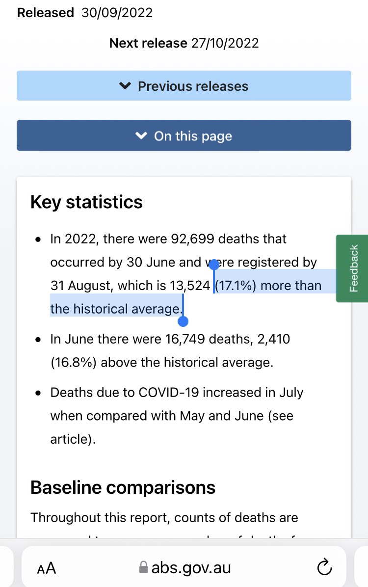 KristinaDawn7's tweet photo. @Voice4Victoria 2020 + 2021 :: Australians absolutely lost their minds over an average of 3 🦠☠️ per day…
2022 :: 🇦🇺 averages 50 🦠☠️ per day + an excess 45 mystery ☠️ per day…
On track for 16,000 excess mystery ☠️ + approx 20k 🦠☠️ this year alone.
#PowerOfTheMedia 📺 #ExcessDeaths https://t.co/FIZfRuidiJ