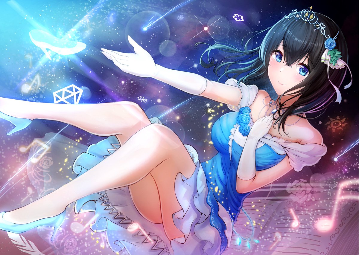 鷺沢文香 「#あなたのあお色の作品を見せてください 」|あいばん🌸のイラスト