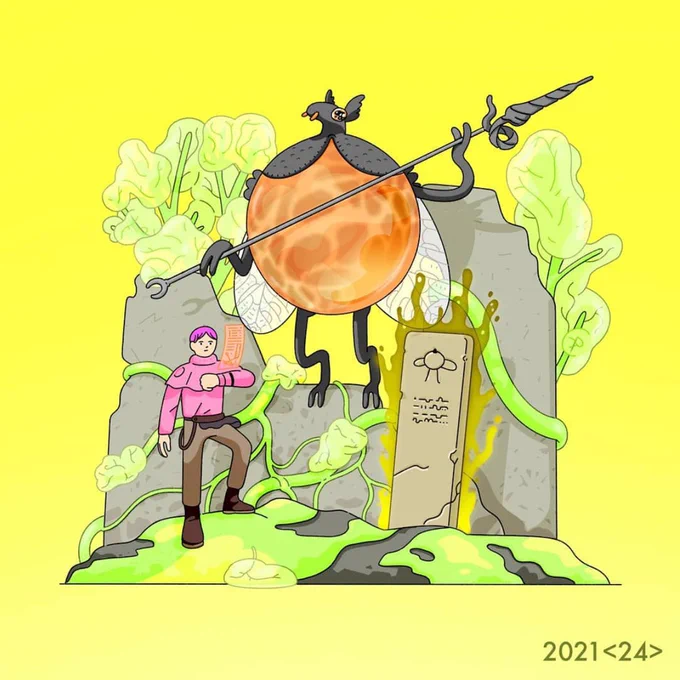 自分の絵をグラビティスケッチ(quest2でできるVRお絵かき)で描き直した時のやつです。((今ならもう少し上手にできるはず))  