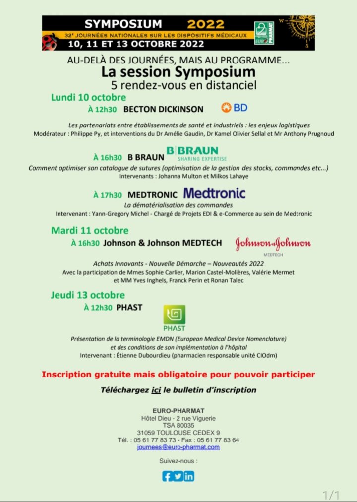 Les 32èmes Journées Nationales de Formation sur les DM ont été clôturées par les traditionnels ateliers interactifs. Merci aux nombreux participants. 

Place désormais aux e-symposiums !