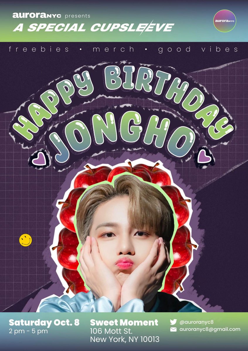 fourthgenitdad's tweet photo. Hi! NYC ATINY’s. This weekend stop by and support @AuroraNYC8 cupsleeve for Jongho’s birthday!! #ateez #atiny #jungho #8makesoneteam #cupsleeve #birthdayevent https://t.co/Y46KrKd1gd