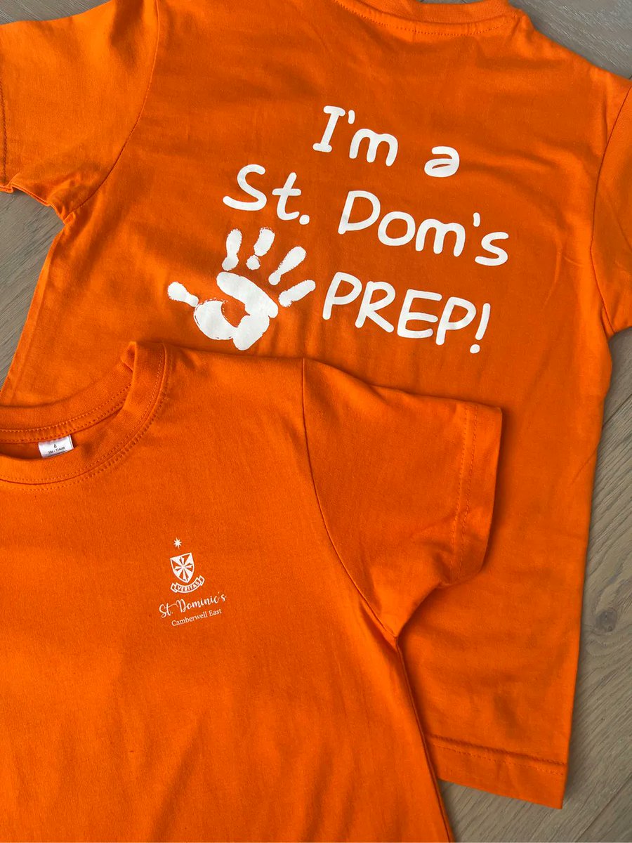 We’re loving St Dom’s new prep tshirts!  We’ve moved into supplying schools with merchandise. 

These tshirts are part of the marketing/enrolment plan for school visibility. If you’re in Camberwell, keep an eye out for these orange delights! 🧡