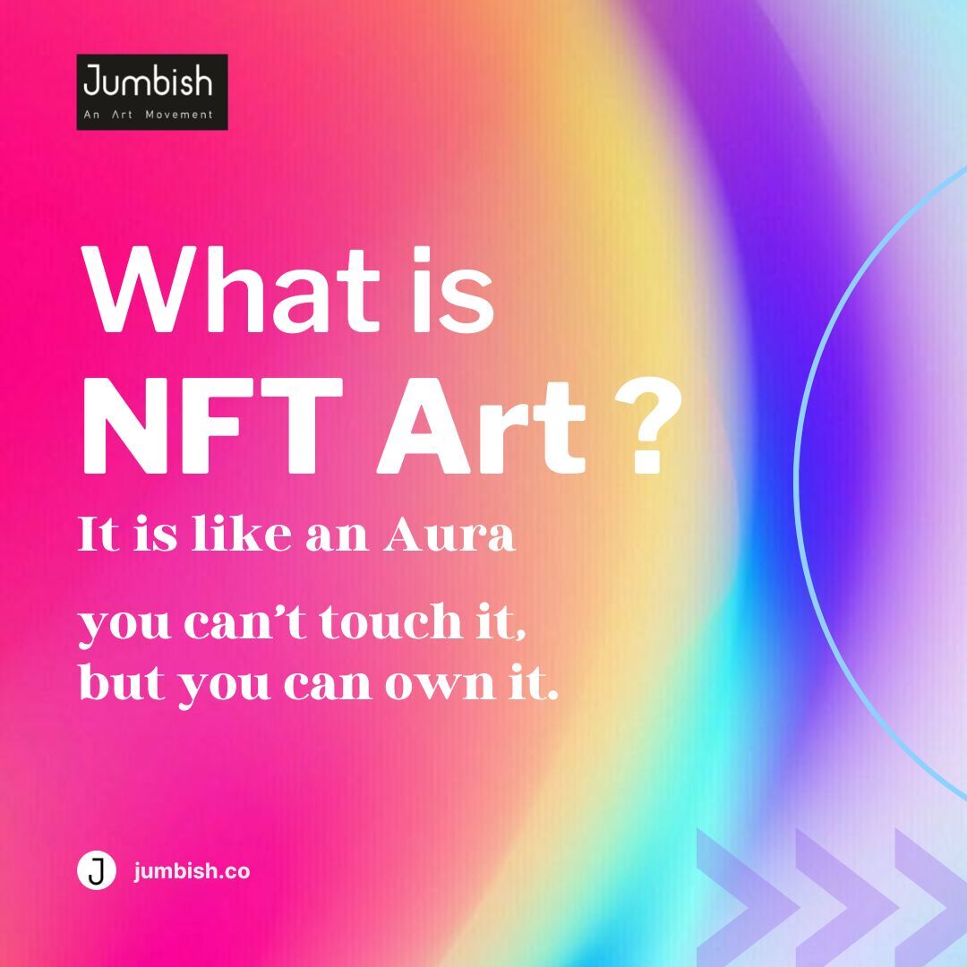 Jumbishcreation's tweet photo. NFTs' recent rise in popularity has promised to revolutionize the Art industry. As an Art-Tech platform here we're answering- “What’s in it for you?” as a whole.

If you are still wondering what's NFT art and what we bring in it? We recommend you visit https://t.co/ivx7i11JRY https://t.co/IzVFlshUuU