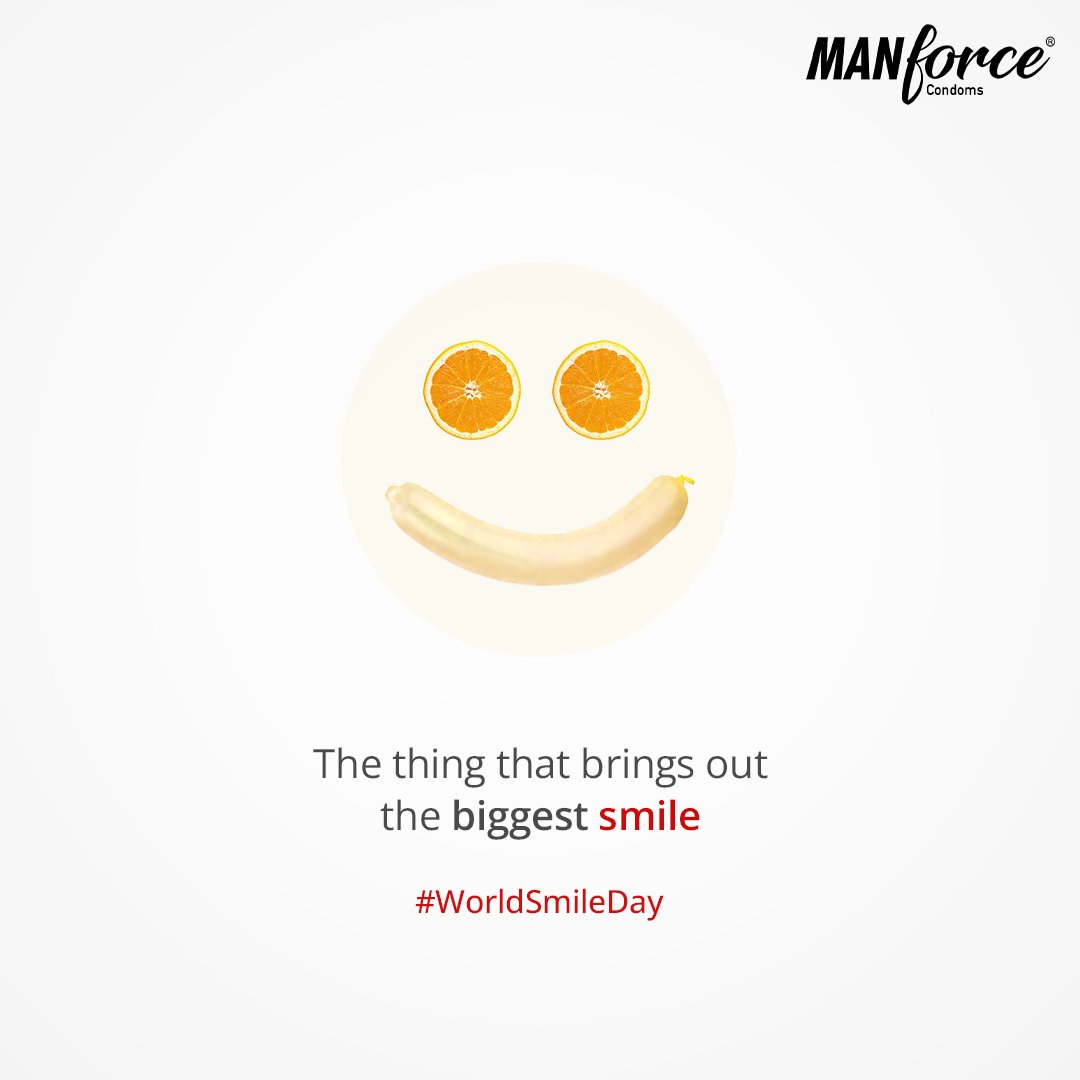 ManforceIndia's tweet photo. Let Manforce be the reason for someone’s smile😁
#WorldSmileDay #SmileDay2022 #Happiness #Smile #Joy #love #ManforceCondoms #Moments #FlavouredCondoms #energy #Overtime #LastLonger #MakeLoveOvertime #SexualWellness https://t.co/dxlqpiRs6T