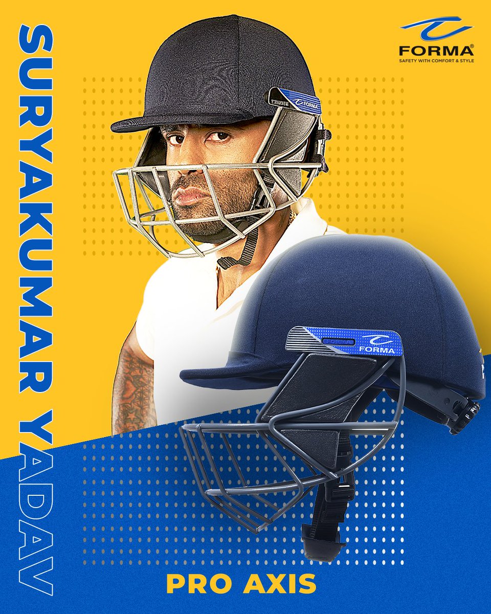Formahelmets's tweet photo. .@surya_14kumar's wearing the Pro Axis Helmet and you can get the same. Shop yours today. (Link In Bio)
.
#formahelmets #formaathletes #suryakumaryadav #sky https://t.co/UUgul6p90O