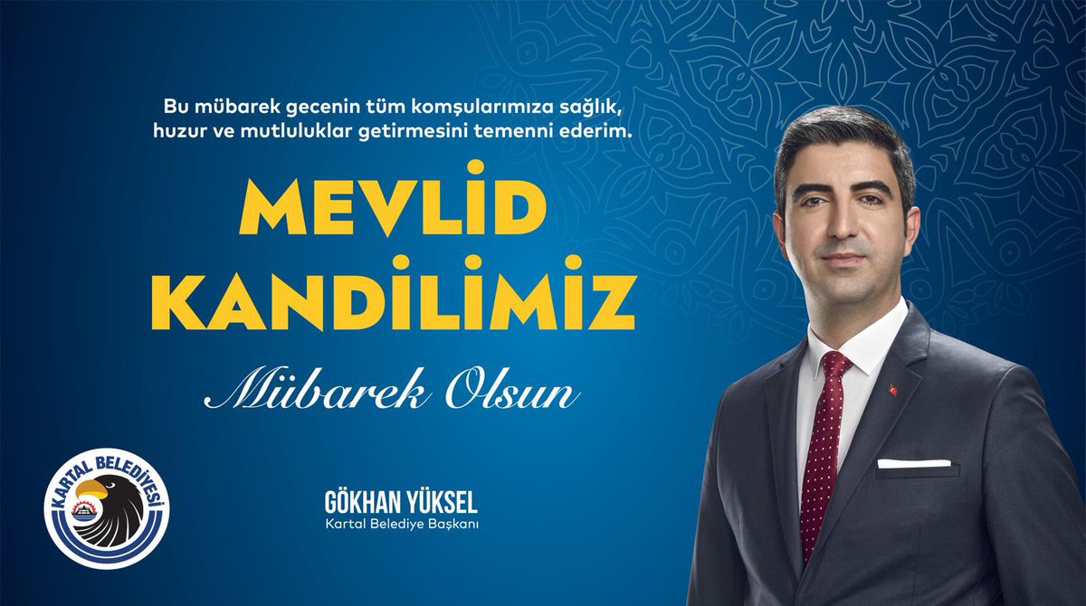 Mevlid Kandilimizi en içten dileklerimle kutluyor; ülkemize ve tüm insanlığa sağlık, huzur ve bereket getirmesini diliyorum. #MevlidKandili'miz mübarek olsun.