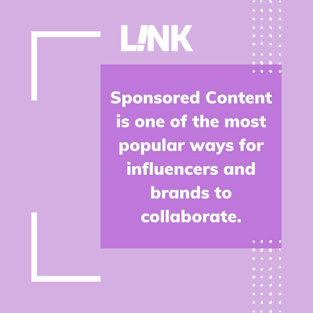 Sponsored Content is one of the most popular ways for influencers &amp; brands to collaborate. It has been around for a long time as a form of advertising, but the use of this format by influencers has increased significantly over the past decade: link.software/types-of-im-ca… #link2grow