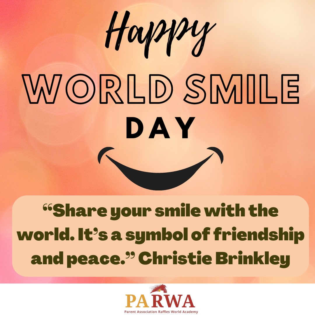 They say the world always looks brighter from behind a smile. Remember to share your smiles today. 
Happy World Smile Day
#rwacommunity #WorldSmileDay #SmileDay
