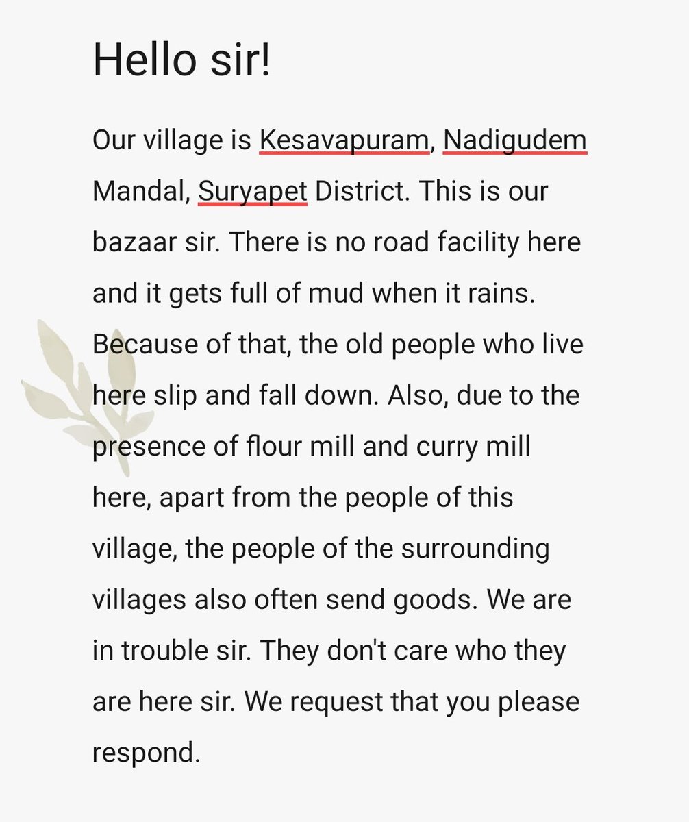 _nameisnani_'s tweet photo. We are in trouble sir! 
Please respond immediately. 
Our old peoples has been afraid to walks this road.
There are full details in the bottom.Please look once. 
@BollamMallaiah 
@KTRTRS 
@jagadishTRS https://t.co/hy8QgIf6Dc