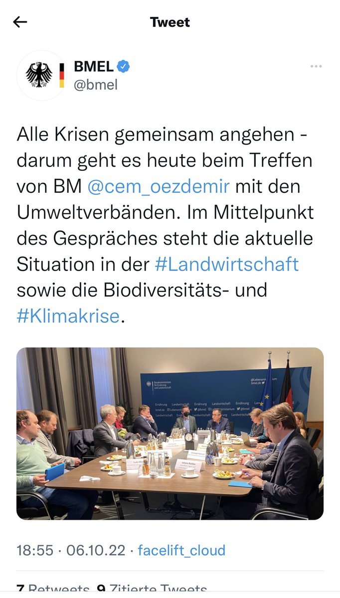 janfleischhauer's tweet photo. Das ist auf so vielen Ebenen komisch. Treffen im Bundeslandwirtschaftsministerium zur Situation der Landwirtschaft unter dem Motto „Alle Krisen gemeinsam angehen.“ Am Tisch: alles Lobbyisten von Umweltverbänden, kein einziger Landwirt. Und es fällt niemandem als komisch auf. https://t.co/LguvsdeKZh