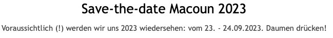 hdrxs's tweet photo. Hatte es gar nicht mitgekriegt: Es gibt längst ein Safe-The-Date für die @MacounFFM 2023! 🥳 https://t.co/twJZ2cAn1B
