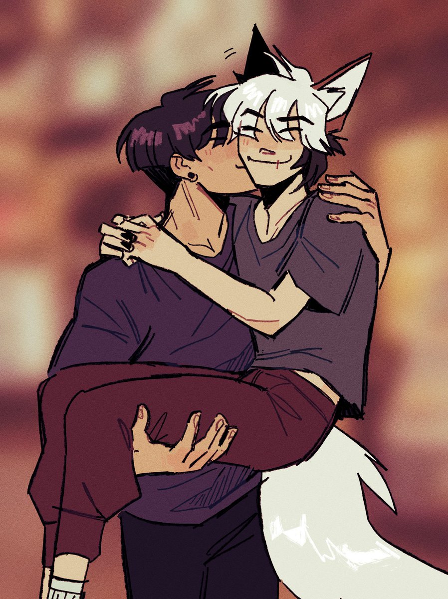 Mays_workshop's tweet photo. @/akusucks sweetboy Jon and my oc Haru https://t.co/p7tUkMrar5