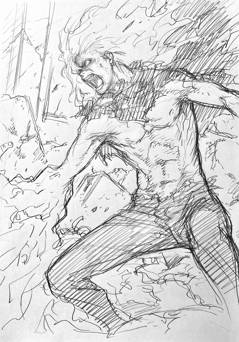 ラフ描き、死柄木 
