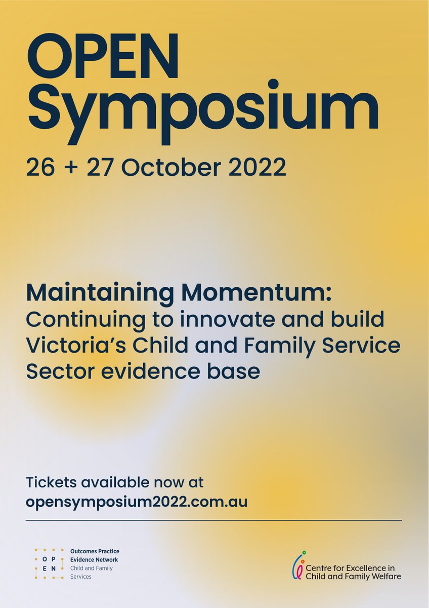 CFECFW's tweet photo. Come along to the annual OPEN Symposium 2022 on 26 + 27 October! This year's theme is 'Maintaining Momentum: Continuing to innovate and build Vic CFS evidence base'.

The event is online, and tickets are available to purchase at https://t.co/PTLNHAJuLG 

#OPENSymposium2022 https://t.co/mHv4T3Ah8a