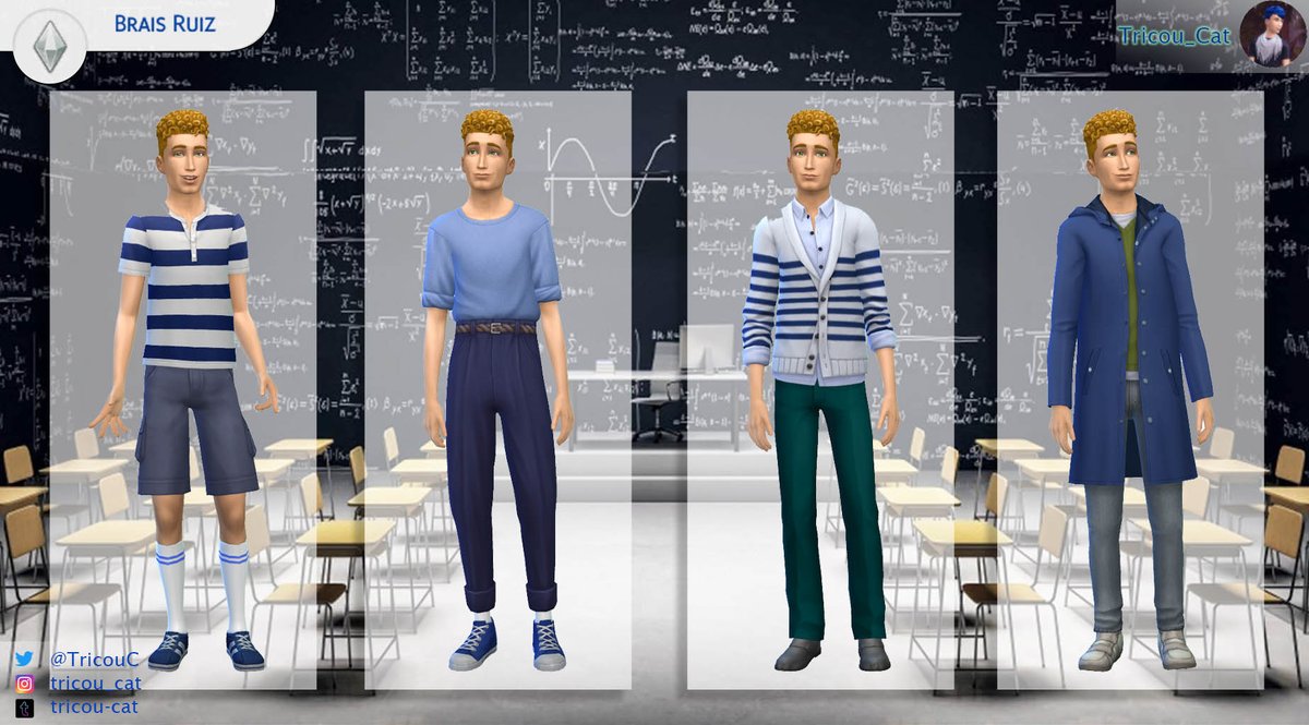 TricouC's tweet photo. (Retomamos )8° HouseHold para #ManyMen #Sims4Challenge, Infantil, romántico y algo nerd, Brais Ruiz es un alegre profesor y anhela llegar al máximo como profesor, y convertirse en un autor famoso mundialmente.
#Sims4 #NoCC #ShowUsYourSims #SimsCreatorsCommunity #TheSimCommunity https://t.co/CBwASwK4Ic