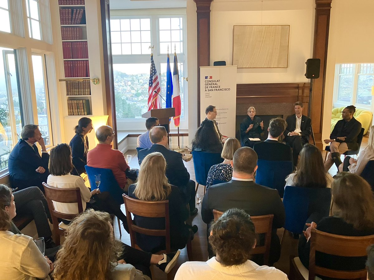 Frederic_Jung's tweet photo. Thank you 'Friends of @Fondationfrance' &amp; @ScPoAmericanF/@UCBerkeley for having coorganized an inspiring panel discussion tonight at @FranceinSF about transatlantic philanthropy. @FriendsofFdF is a safe &amp; efficient way to give, in the US, to trusted French &amp; European charities ! https://t.co/DdKWV65dVU