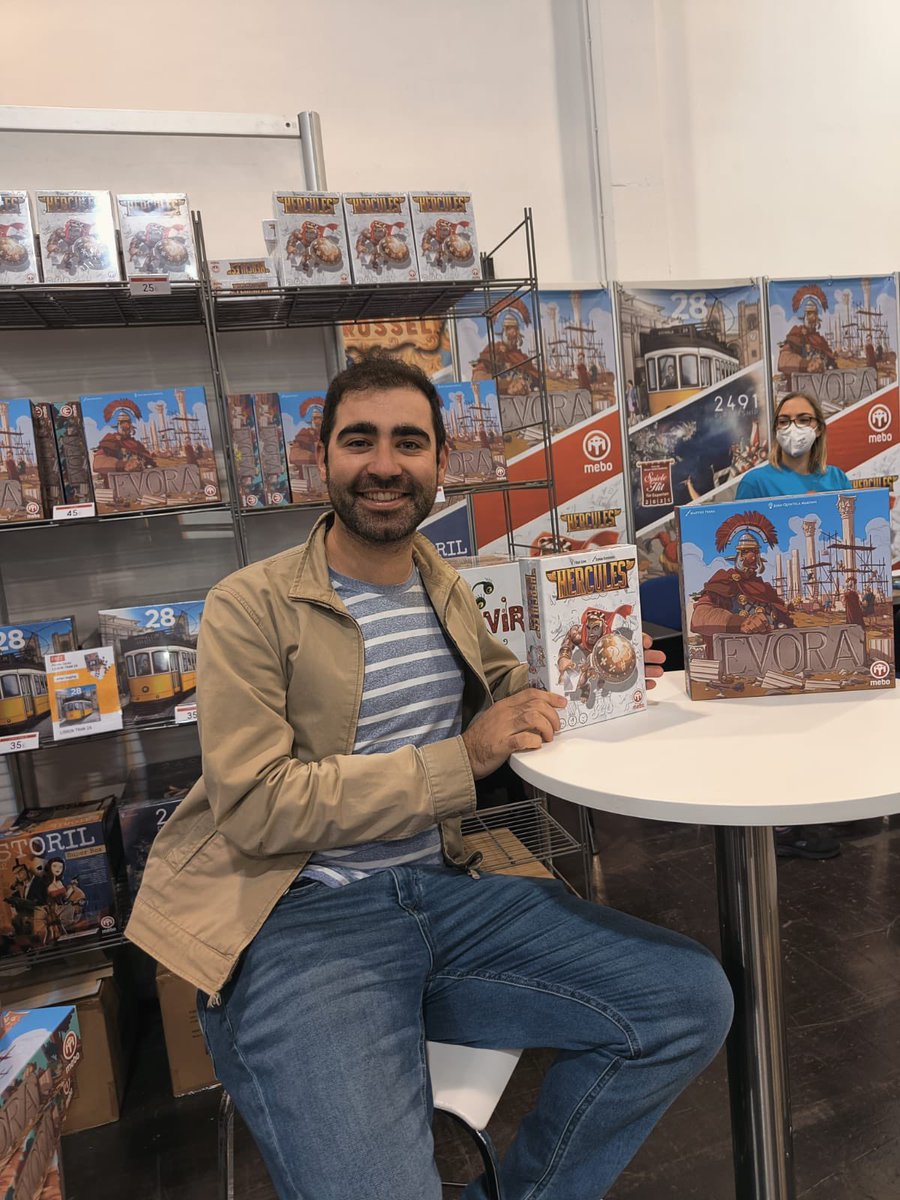 fabioaraujolima's tweet photo. First time in Essen and the first with a published #boardgame . Such an overwhelming experience 😍 
If you are at #Spiel22, don’t forget to pass by @MEBOgames booth (H2E121) and check #Hercules https://t.co/KUf3icu0oo