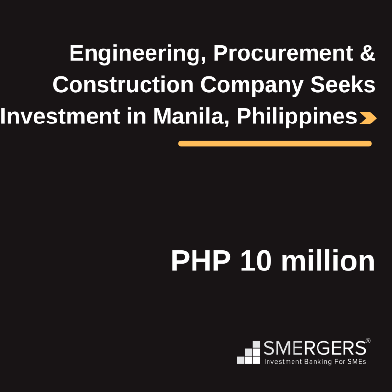 SMERGERS's tweet photo. 🇵🇭 EPC Company Specializing in Real Estate and Industrial Construction Seeks Investment in Manila, Philippines

Seeking Investor - Funds are required to complete delivery

#EPC #Construction #BuildingConstruction #Procurement #ConstructionProjects #Philippines #Manila #EPCProject