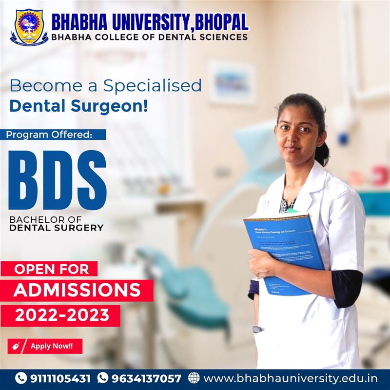 BhabhaUniversty's tweet photo. Pursue your dream career and become a specialised Dental Surgeon. 
Admission Open
Apply Now!
Please visit https://t.co/dueg8gDvGo
#bhabhauniversity #collegeadmissions #bdsstudents #bds #college #university #students #careerfaculty #student #AdmissionsOpen #SuperMarioBrosMovie https://t.co/U4z6EFYj3k