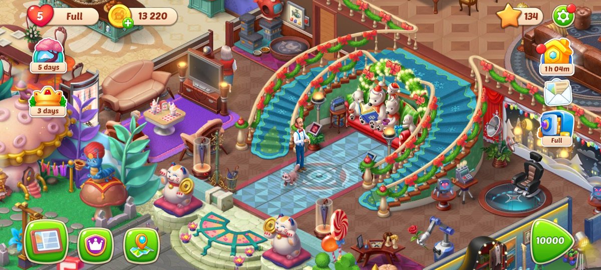 Gilaaaak homescapes ku dah level 10000 gaiss😭