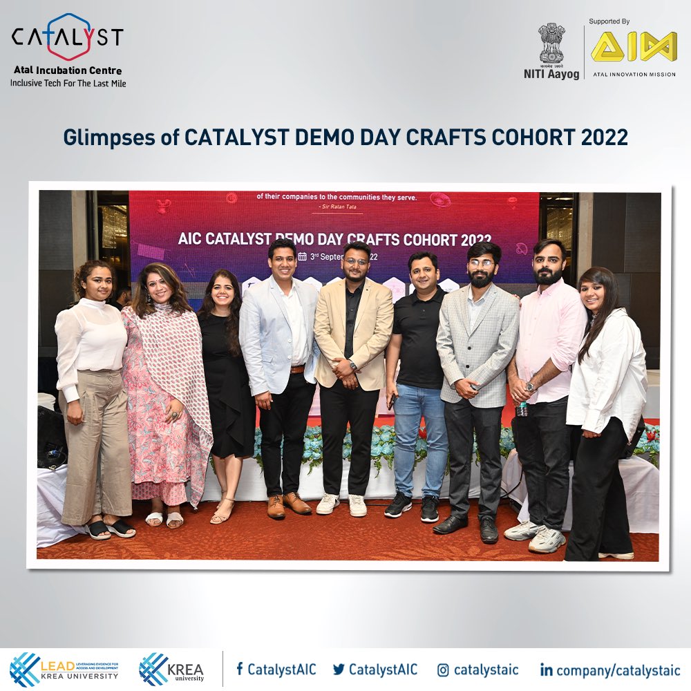 CatalystAIC's tweet photo. #CatalystAIC #IncubationCentre #DemoDay #StartUps #Handicrafts #Sustainability #StartUps #CraftsCohort2022 #CraftsCohort https://t.co/QZDlxIutQD