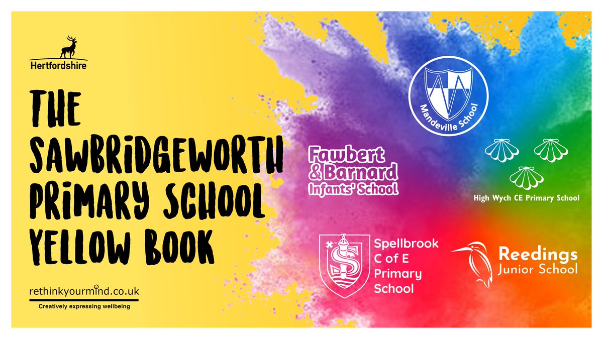 Celebrating 10 years of #TheYellowBook wellbeing project! Thanks to everyone for the support!🥳

After #TheSchoolYellowBook success we are delighted to begin #ThePrimarySchoolYellowBook! Starting World Mental Health Day &amp; supported by <a href="/hertscc/">Hertfordshire County Council</a>

Learn more rethinkyourmind.co.uk/news/the-prima…