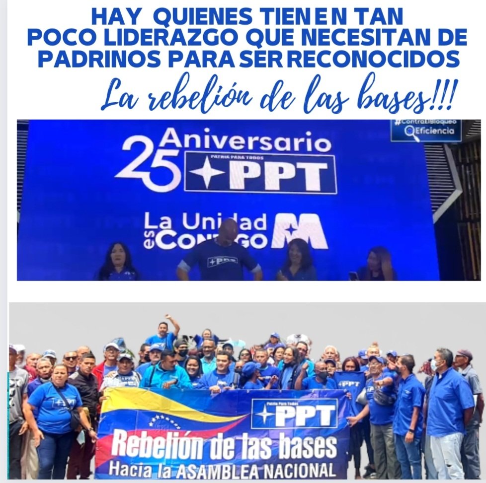LAMASCOTADEDIOS's tweet photo. @VTVcanal8 @NicolasMaduro Presidente en el PPT aun hay caudillos. Más de 1300 cuadros y 4 dip fueron excluidos. Tienen q recurrir a un liderazgo ajeno porque carecen de él para convocar a una asamblea. Ni con autobuses llegaron a  150 
@NicolasMaduro 
#PPT https://t.co/129lFGuvpr