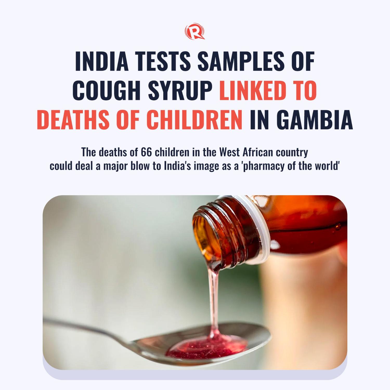 Rappler on Twitter "India said it is testing samples of cough syrups