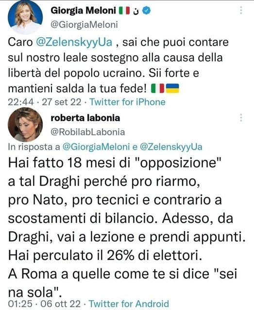 kiara86769608's tweet photo. La "sola" Giorgia Meloni....
https://t.co/jvrjUZ6qIw https://t.co/Y9DpFwdmTo