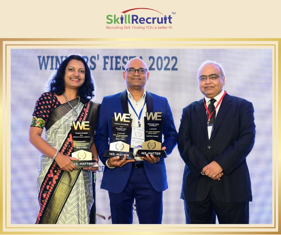 SkillRecruit's tweet photo. We are humbled and delighted to share that we got 'Nine' WE Global Employees' Choice Awards 2022.
.
.
.
.
.
.
#SkillRecruit #Skilliantech #companyoftheyear #recruitment #hiring #jobs #jobsearch #hr #staffing #careers #entrepreneurship #bestglobalrecruitingagency #recruitingagency https://t.co/OvhlDbTOvC