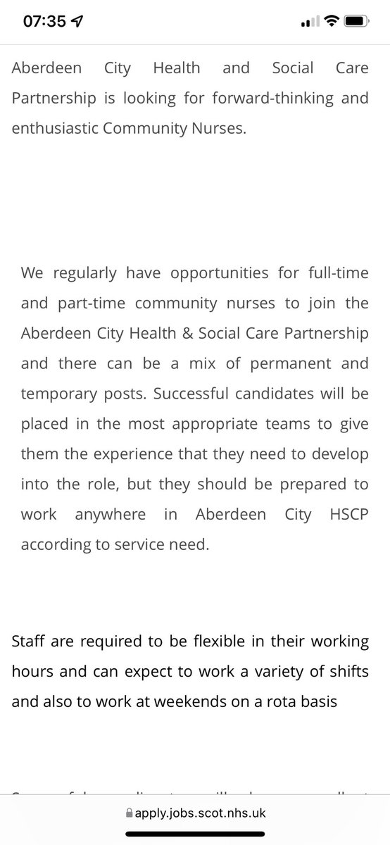 Great opportunities to join amazing @HSCAberdeen @NHSGrampian Community Nursing Team & help people remain at home @fimitchelhill @Lisalawril1 @HelenDNTL @denise_j6 @sandramacleod14 @fraserbell15 @junebrown116 @PaulMitchell68 @omandsmith