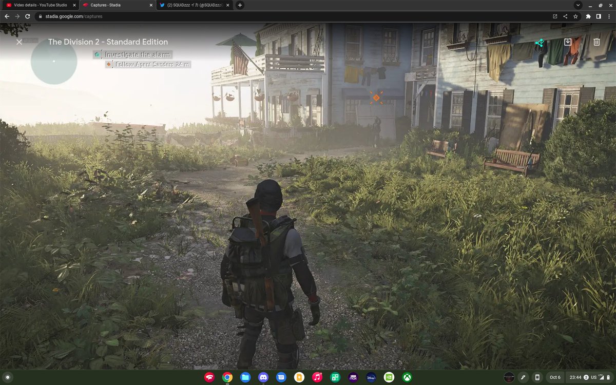 SQUiDzzzGAMING's tweet photo. Also another capture here which was my first screenshot ever on Stadia which this is from @TheDivisionGame #Division2 ! More on these tomorrow! See ya on #ChilltimezzzWSQUiDzzz #CloudGaming #Stadia100 #Stadia #Stadiacommunity #StadiaFamily https://t.co/k84G7oX0km