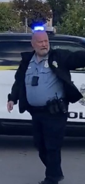 MxLandBack's tweet photo. This pig directing cops to discard ppls’ tents at Cedar &amp; Franklin is Lt. Grant Snyder, former “Homeless Liaison” for MPD, who actually stood at Near North once &amp; told us MPD would never evict their camp! @MayorFrey holds him up as a beacon of good policing. *ACAB MEANS ALL COPS* https://t.co/hQMLSEvOgY