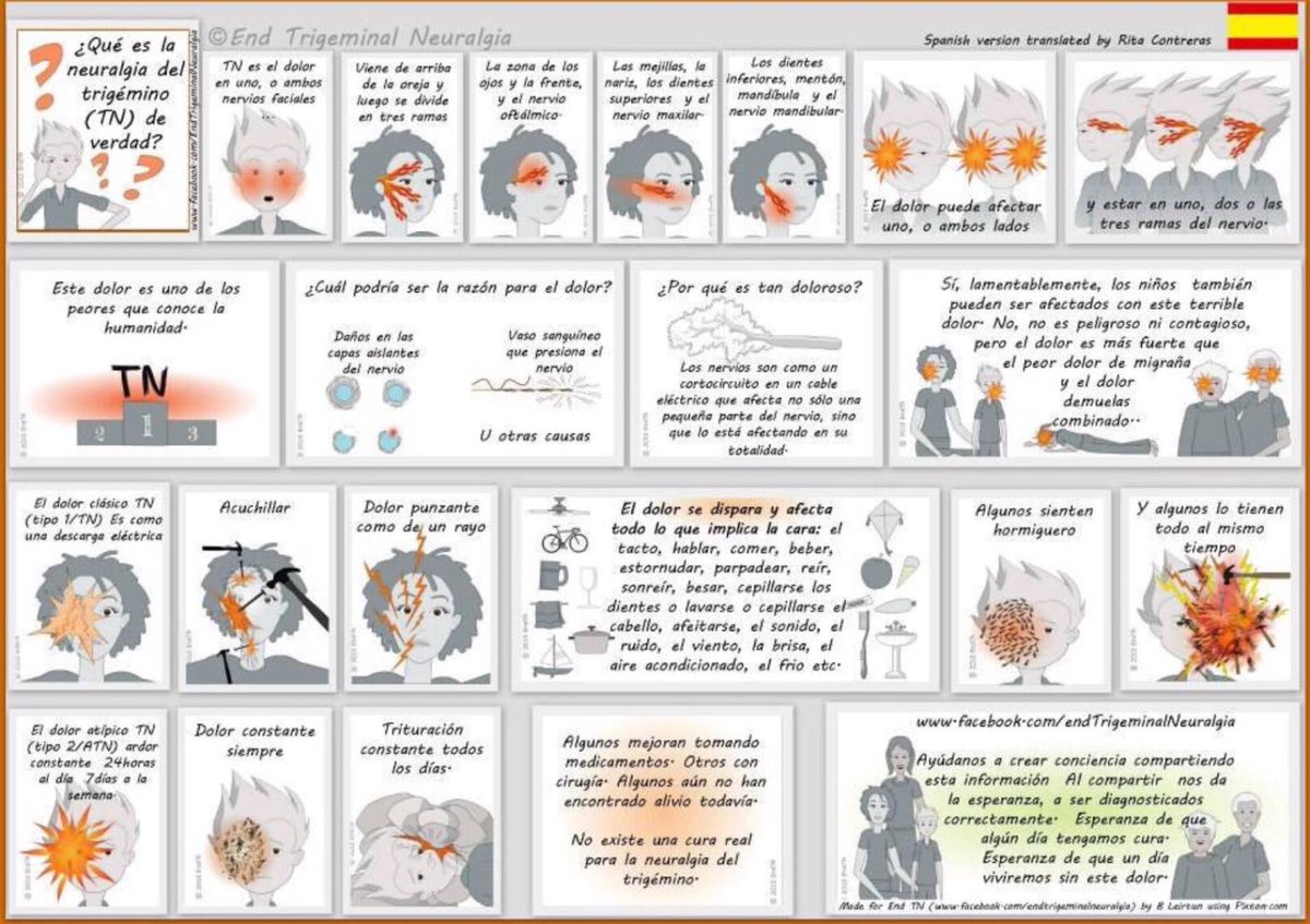 NoInvisibles's tweet image. Es #DiaInternacionalNeuralgiaTrigémino #TrigeminalNeuralgiaAwarenessDay
#NeuralgiadelTrigémino afecta al S. Nervioso Periférico, es de las #EERR por su baja prevalencia y también invisible🤯
Recomendamos el blog de @leo_veritas q habla de #BesosQueDuelen
eldolortienenombre.com/2021/12/17/el-…