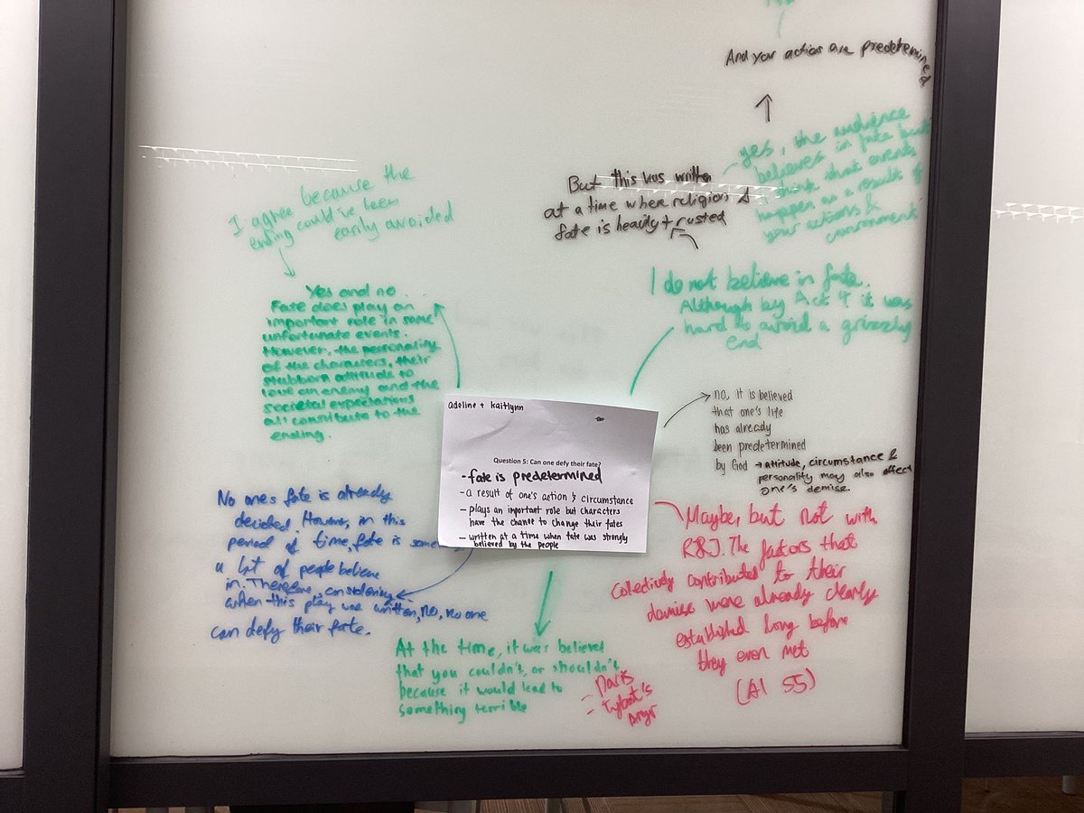 KLASS_English's tweet photo. Year 11s taking part in a silent debate this afternoon, exploring Romeo and Juliet’s relationship and Friar Lawrence’s plan 💭 https://t.co/2m6FYETzTy