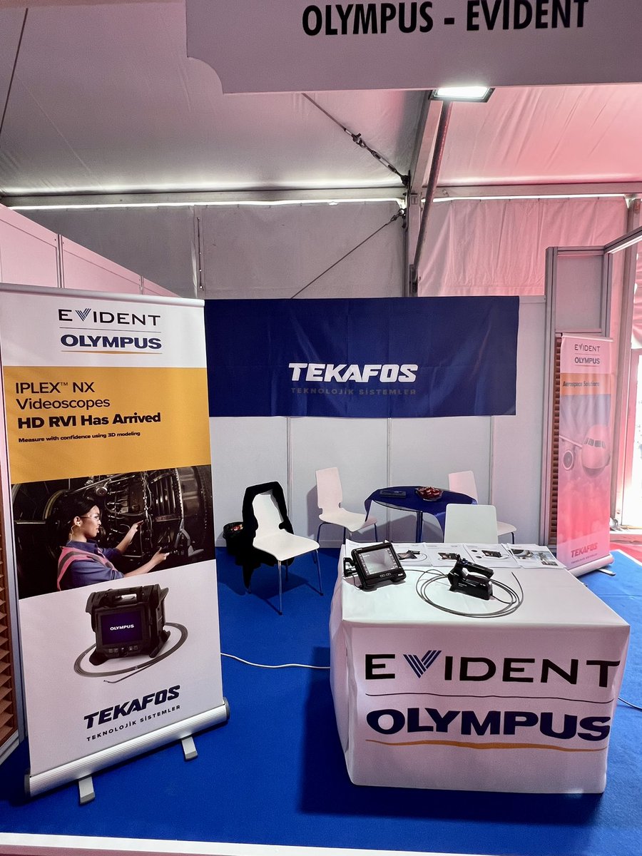 Tekafos's tweet photo. İstanbul Airshow 2022 etkinliklerinde yerimizi aldık. 

#Olympus #Evident #RVI #RemoteVisualInspection #Iplex #Videoskop #Boroskop #Istanbul #maintenance #aircraftmaintenance #aviation #Turkey #istanbulairshow2022 #airshow #aircraft #Ataturkairport https://t.co/EYCldQgJHK