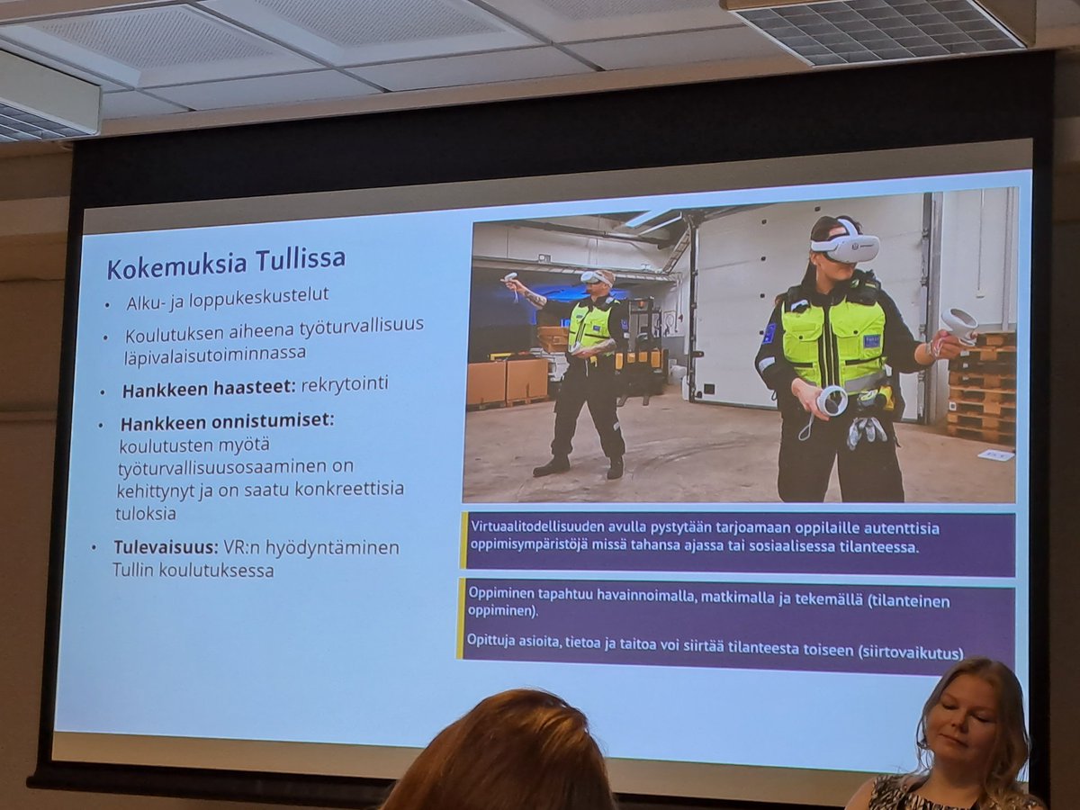 "Vain mielikuvitus on rajana VR:n hyödyntämisessä". Tutkittua tietoa VR:n hyödyistä Tullin työturvallisuuskoulutuksissa. #itk2022