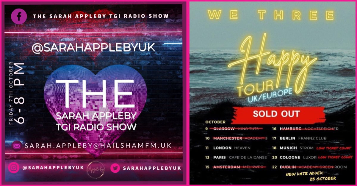 Tonight ! This is it ! 6pm <a href="/hailshamfm/">Hailsham FM</a> tune in locally or via your smart speakers or website ! Oh &amp; did I mention that <a href="/wethreemusic/">WE THREE</a> will be with me ?! Drop yr messages below 👇 <a href="/PalawanMusic/">Palawan Productions</a> <a href="/WeThreeFansWRLD/">We Three Fans Worldwide</a> <a href="/wethreeupdates/">We Three Updates</a> #tgif #wethree #liveradio