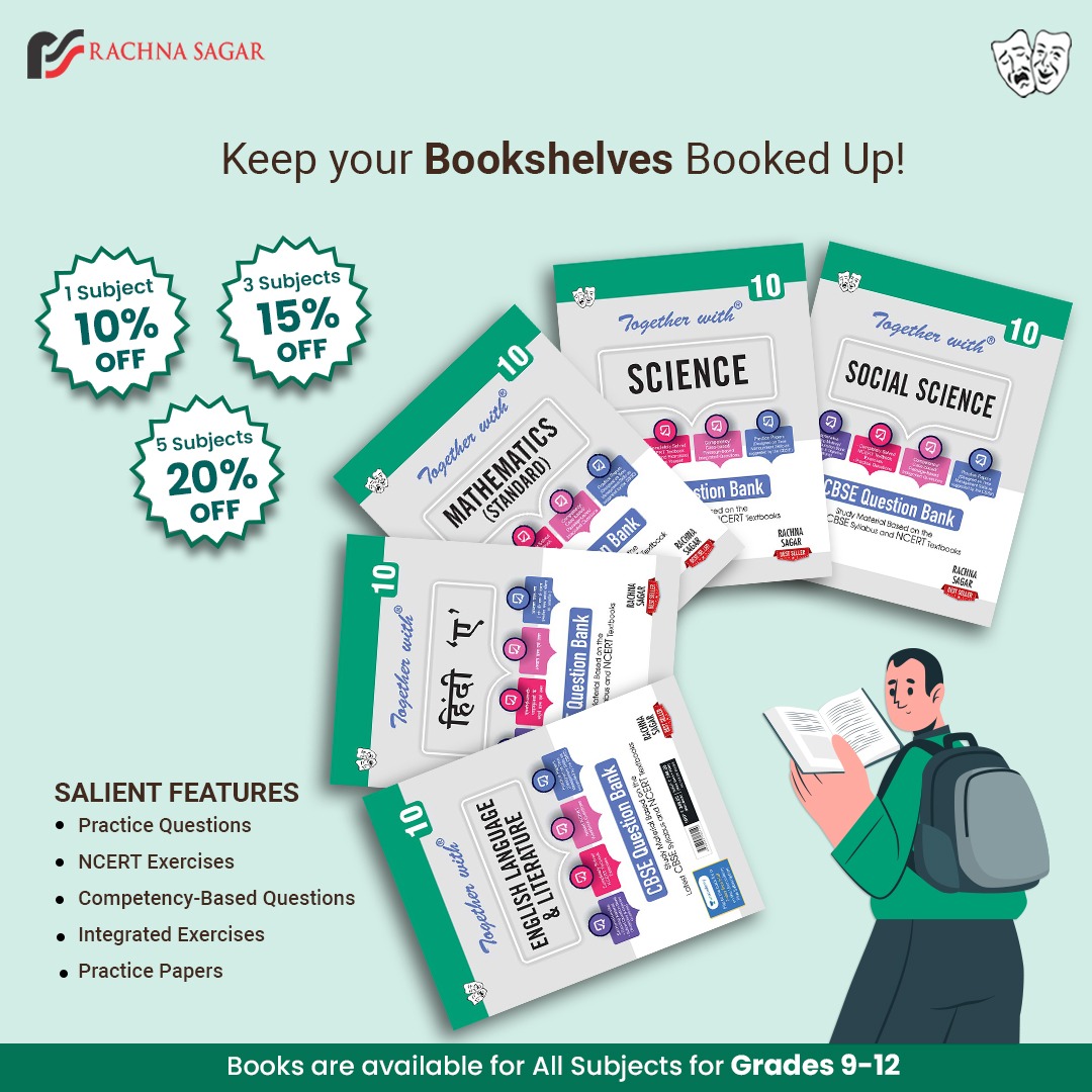 rachnasagargrp's tweet photo. Massive #Combos series for Grades 10 @Big #Discount.
Grab it, before it goes!!!
👉 ‘Together with’ #CBSEQuestionBank available on https://t.co/DTG5ufbc6l , Amazon, Flipkart
#Offer #Class10th #Learning #Study #Togetherwith #Books #Exams #CBSE #Bookstagram #RSPL #RachnaSagar https://t.co/vzAi8OsTFO