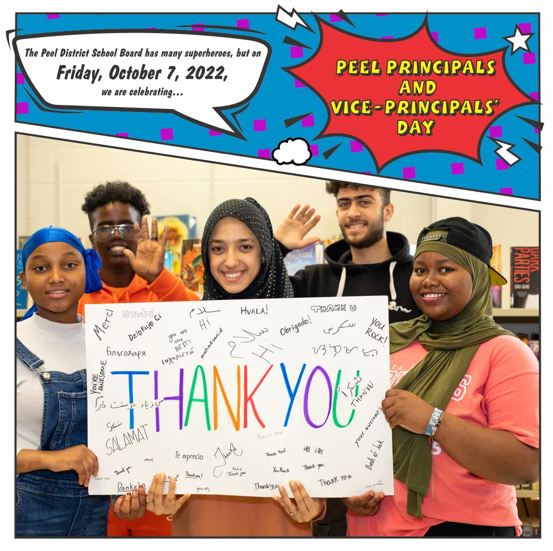 PeelSchools's tweet photo. Today we celebrate Peel Principals and Vice-Principals' Day! Thank you for your daily leadership, your continuous encouragement, and your dedication to your school community. https://t.co/27VUKUAY9C